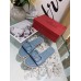 Valentino VLogo Signature Flat Slides In Blue Calfskin