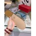 Valentino VLogo Signature Flat Slides In Blue Calfskin