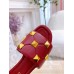 Valentino Roman Stud Flat Slides In Red Quilted Nappa Valentino Roman Stud Flat Slides In Red Quilted Nappa