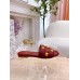 Valentino Roman Stud Flat Slides In Red Quilted Nappa Valentino Roman Stud Flat Slides In Red Quilted Nappa