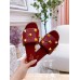 Valentino Roman Stud Flat Slides In Red Quilted Nappa Valentino Roman Stud Flat Slides In Red Quilted Nappa