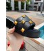 Valentino Roman Stud Flatform Slides In Black Nappa Leather Valentino Roman Stud Flatform Slides In Black Nappa Leather