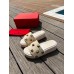 Valentino Roman Stud Flatform Slides In White Nappa Leather Valentino Roman Stud Flatform Slides In White Nappa Leather
