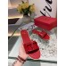 Valentino VLogo Signature Flat Slides In Red Calfskin Valentino VLogo Signature Flat Slides In Red Calfskin