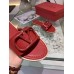 Valentino VLogo Signature Flat Slides In Red Calfskin Valentino VLogo Signature Flat Slides In Red Calfskin