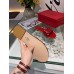 Valentino VLogo Signature Flat Slides In Red Calfskin Valentino VLogo Signature Flat Slides In Red Calfskin