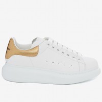 Alexander McQueen Men's Oversized Sneakers With Gold Heel Alexander McQueen Men's Oversized Sneakers With Gold Heel