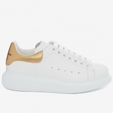 Alexander McQueen Men's Oversized Sneakers With Gold Heel Alexander McQueen Men's Oversized Sneakers With Gold Heel