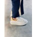 Alexander McQueen Men's Oversized Sneakers With Gold Heel Alexander McQueen Men's Oversized Sneakers With Gold Heel