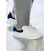 Alexander McQueen Men's Oversized Sneakers With Blue Suede Heel Alexander McQueen Men's Oversized Sneakers With Blue Suede Heel