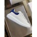 Alexander McQueen Men's Oversized Sneakers With Blue Suede Heel Alexander McQueen Men's Oversized Sneakers With Blue Suede Heel