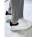Alexander McQueen Men's Oversized Sneakers With Black Suede Heel
