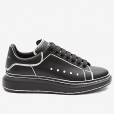 Alexander McQueen Men's Oversized Sneakers With White Outlines Alexander McQueen Men's Oversized Sneakers With White Outlines