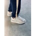 Alexander McQueen Men's Oversized Sneakers With Black Outlines Alexander McQueen Men's Oversized Sneakers With Black Outlines