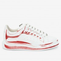 Alexander McQueen Men's Oversized Sneakers With Red Printed Alexander McQueen Men's Oversized Sneakers With Red Printed