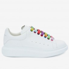 Alexander McQueen Women's Oversized Sneakers With Multicolour Laces Alexander McQueen Women's Oversized Sneakers With Multicolour Laces