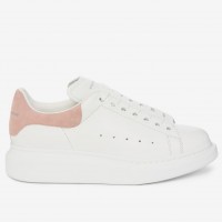Alexander McQueen Women's Oversized Sneakers With Pink Suede Heel Alexander McQueen Women's Oversized Sneakers With Pink Suede Heel