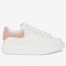 Alexander McQueen Women's Oversized Sneakers With Pink Suede Heel Alexander McQueen Women's Oversized Sneakers With Pink Suede Heel