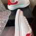 Alexander McQueen Women's Oversized Sneakers With Red Suede Heel Alexander McQueen Women's Oversized Sneakers With Red Suede Heel