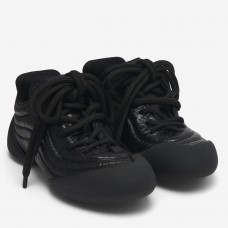 Alexander McQueen Women's Flexion Sneakers in Black Leather Alexander McQueen Women's Flexion Sneakers in Black Leather
