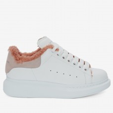 Alexander McQueen Women's Oversized Sneakers With Pink Shearling Alexander McQueen Women's Oversized Sneakers With Pink Shearling