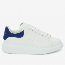 Alexander McQueen Women's Oversized Sneakers With Indigo Suede Heel Alexander McQueen Women's Oversized Sneakers With Indigo Suede Heel