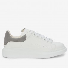 Alexander McQueen Women's Oversized Sneakers With Grey Suede Heel Alexander McQueen Women's Oversized Sneakers With Grey Suede Heel