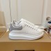 Alexander McQueen Women's Oversized Sneakers With Grey Suede Heel Alexander McQueen Women's Oversized Sneakers With Grey Suede Heel