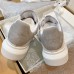 Alexander McQueen Women's Oversized Sneakers With Grey Suede Heel Alexander McQueen Women's Oversized Sneakers With Grey Suede Heel