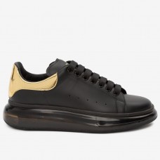 Alexander McQueen Women's Black Oversized Sneakers With Transparent Sole Alexander McQueen Women's Black Oversized Sneakers With Transparent Sole