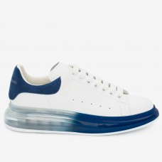 Alexander McQueen Women's Oversized Sneakers With Blue Transparent Sole Alexander McQueen Women's Oversized Sneakers With Blue Transparent Sole