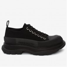 Alexander McQueen Women's Black Tread Slick Lace Up Sneakers Alexander McQueen Women's Black Tread Slick Lace Up Sneakers