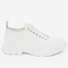 Alexander McQueen Women's White Tread Slick Lace Up Sneakers Alexander McQueen Women's White Tread Slick Lace Up Sneakers