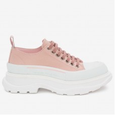 Alexander McQueen Women's Pink Tread Slick Lace Up Sneakers Alexander McQueen Women's Pink Tread Slick Lace Up Sneakers