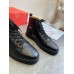 Christian Louboutin Men's Louis Flat Sneakers in Black Leather Christian Louboutin Men's Louis Flat Sneakers in Black Leather