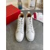 Christian Louboutin Men's Louis Flat Sneakers In White Leather Christian Louboutin Men's Louis Flat Sneakers In White Leather