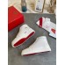 Christian Louboutin Men's Louis Flat Sneakers In White Leather Christian Louboutin Men's Louis Flat Sneakers In White Leather