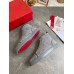 Christian Louboutin Men's Louis Orlato Flat Sneakers In Grey Suede Christian Louboutin Men's Louis Orlato Flat Sneakers In Grey Suede