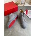 Christian Louboutin Men's Louis Orlato Flat Sneakers In Grey Suede Christian Louboutin Men's Louis Orlato Flat Sneakers In Grey Suede