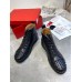 Christian Louboutin Men's Lou Spikes Flat Sneakers In Black Leather Christian Louboutin Men's Lou Spikes Flat Sneakers In Black Leather