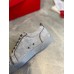 Christian Louboutin Men's Louis Junior Spikes Orlato Flat Sneakers Grey Christian Louboutin Men's Louis Junior Spikes Orlato Flat Sneakers Grey