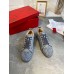Christian Louboutin Men's Louis Junior Spikes Orlato Flat Sneakers Grey Christian Louboutin Men's Louis Junior Spikes Orlato Flat Sneakers Grey