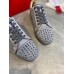 Christian Louboutin Men's Louis Junior Spikes Orlato Flat Sneakers Grey Christian Louboutin Men's Louis Junior Spikes Orlato Flat Sneakers Grey