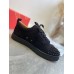 Christian Louboutin Men's Louis Junior Spikes Orlato Flat Sneakers Black Christian Louboutin Men's Louis Junior Spikes Orlato Flat Sneakers Black
