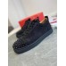 Christian Louboutin Men's Louis Junior Spikes Orlato Flat Sneakers Black Christian Louboutin Men's Louis Junior Spikes Orlato Flat Sneakers Black