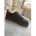 Christian Louboutin Men's Louis Junior Spikes Orlato Flat Sneakers Olive Christian Louboutin Men's Louis Junior Spikes Orlato Flat Sneakers Olive