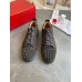 Christian Louboutin Men's Louis Junior Spikes Orlato Flat Sneakers Olive Christian Louboutin Men's Louis Junior Spikes Orlato Flat Sneakers Olive