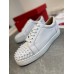 Christian Louboutin Men's Louis Junior Spikes Orlato Flat Sneakers Olive Christian Louboutin Men's Louis Junior Spikes Orlato Flat Sneakers Olive