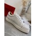 Christian Louboutin Men's Louis Junior Spikes Orlato Flat Sneakers Olive Christian Louboutin Men's Louis Junior Spikes Orlato Flat Sneakers Olive