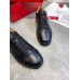 Christian Louboutin Men's Louis Junior Flat Sneakers In Black Leather Christian Louboutin Men's Louis Junior Flat Sneakers In Black Leather